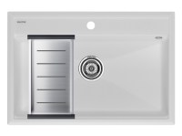 Комплект: Мойка STEPIA 80+ коландер ADVANCE PM117551-WH+A375-BS